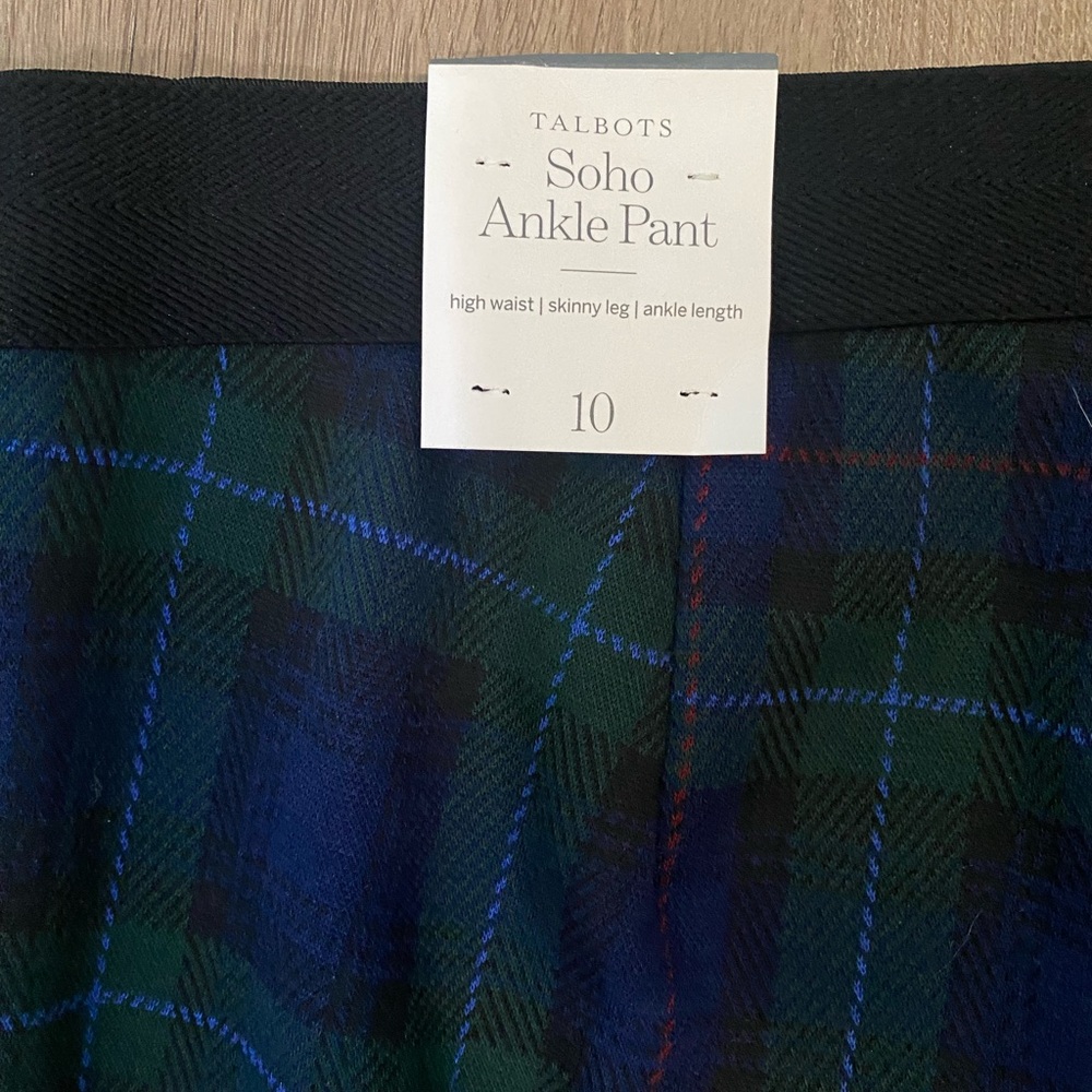 NWT Talbots SOHO Ankle Pants -Tartan Size 10 - Picture 7 of 7